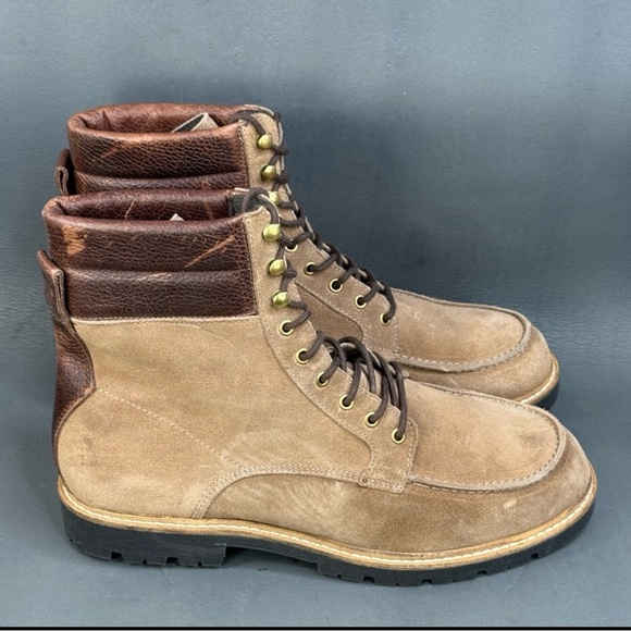 Shoe The Bear Other - Shoe The Bear STB-Cube Apron Khaki Suede Leather Boots Size 12 (45)